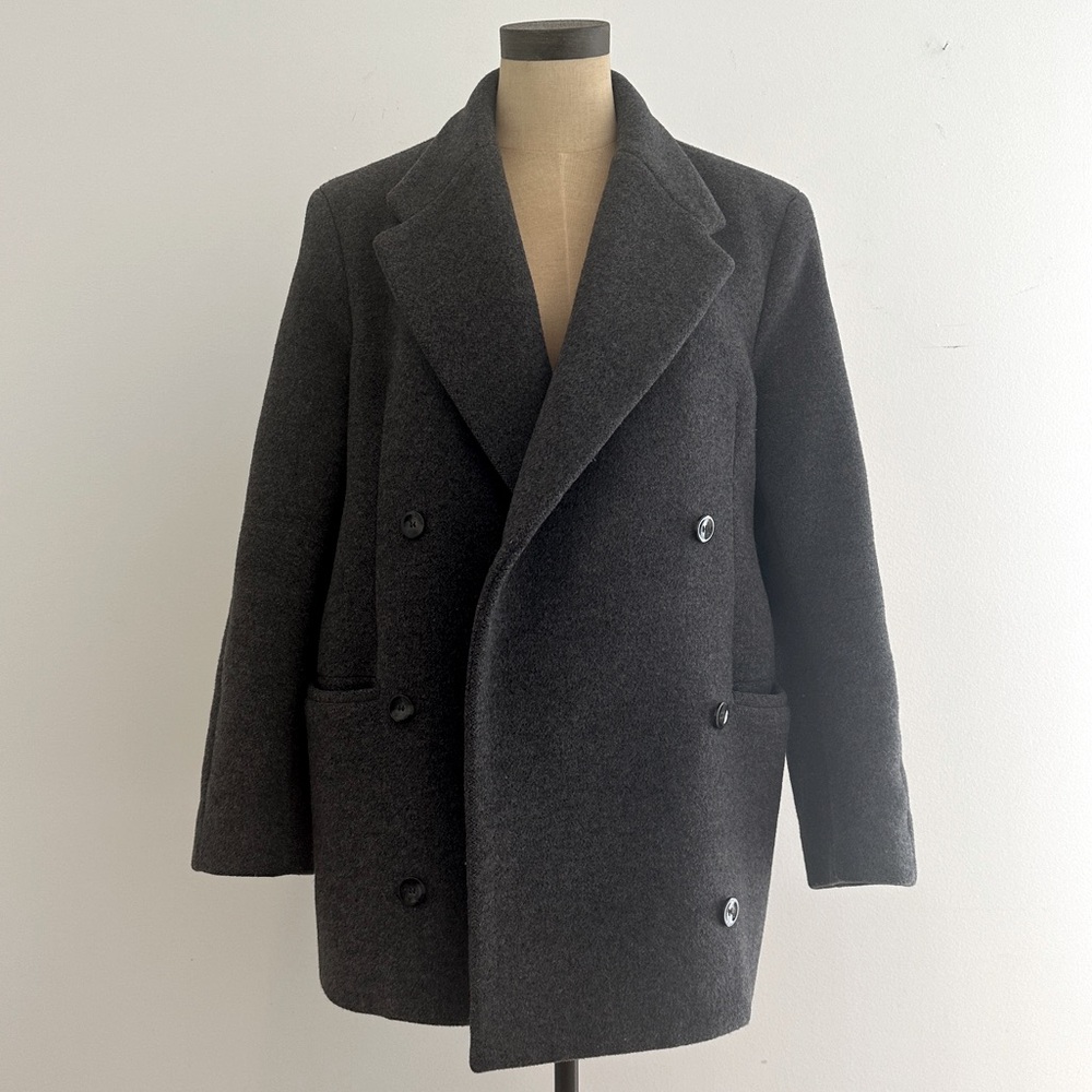 Toteme Grey Wool Coat Size Small